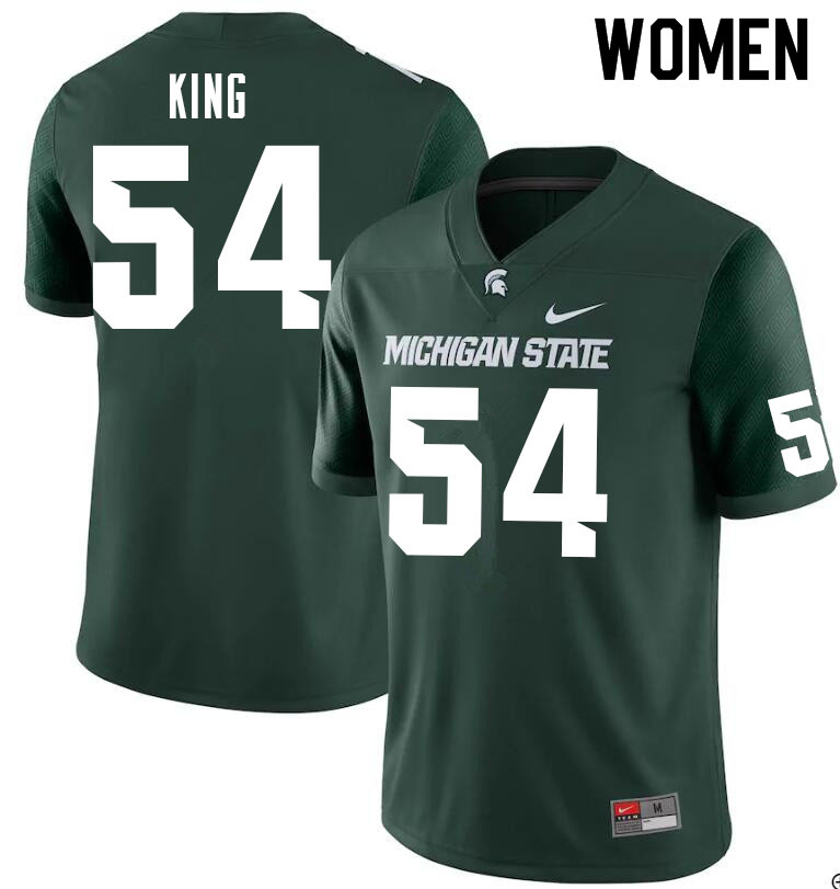 Women #54 Kyle King Michigan State Spartans College Football Jerseys Sale-Green